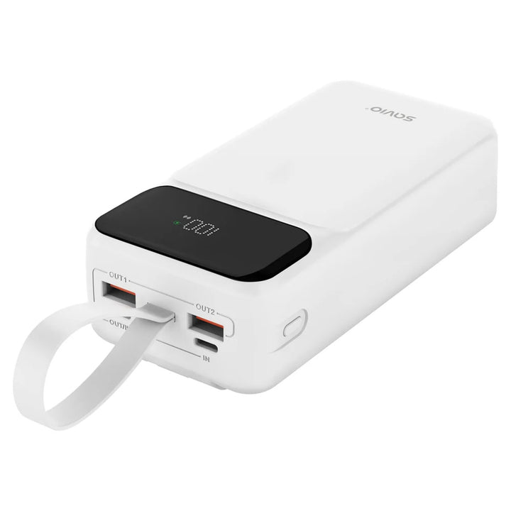 Powerbanka SAVIO, 2 porty USB, 1 port USB-C, rychlé nabíjení, Power Delivery, SAVBA-11