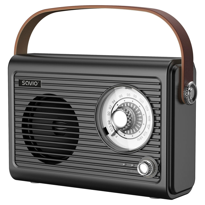 Přenosné FM rádio Savio, bateriové napájení, Bluetooth, AUX, SAVRS-01