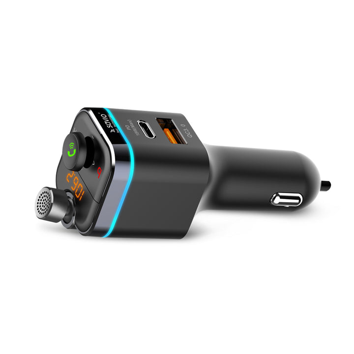 Savio MP3 transmitter do auta, Bluetooth 5.0, funkce nabíjení, černý, SAVFMTRANSTR-12