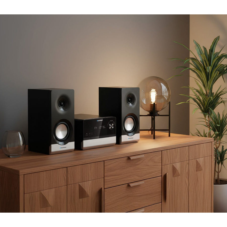 Blaupunkt Mikrofon, CD, USB, FM rádio, Bluetooth, dálkové ovládání, hodiny s funkcí budíku, MS40.2BT