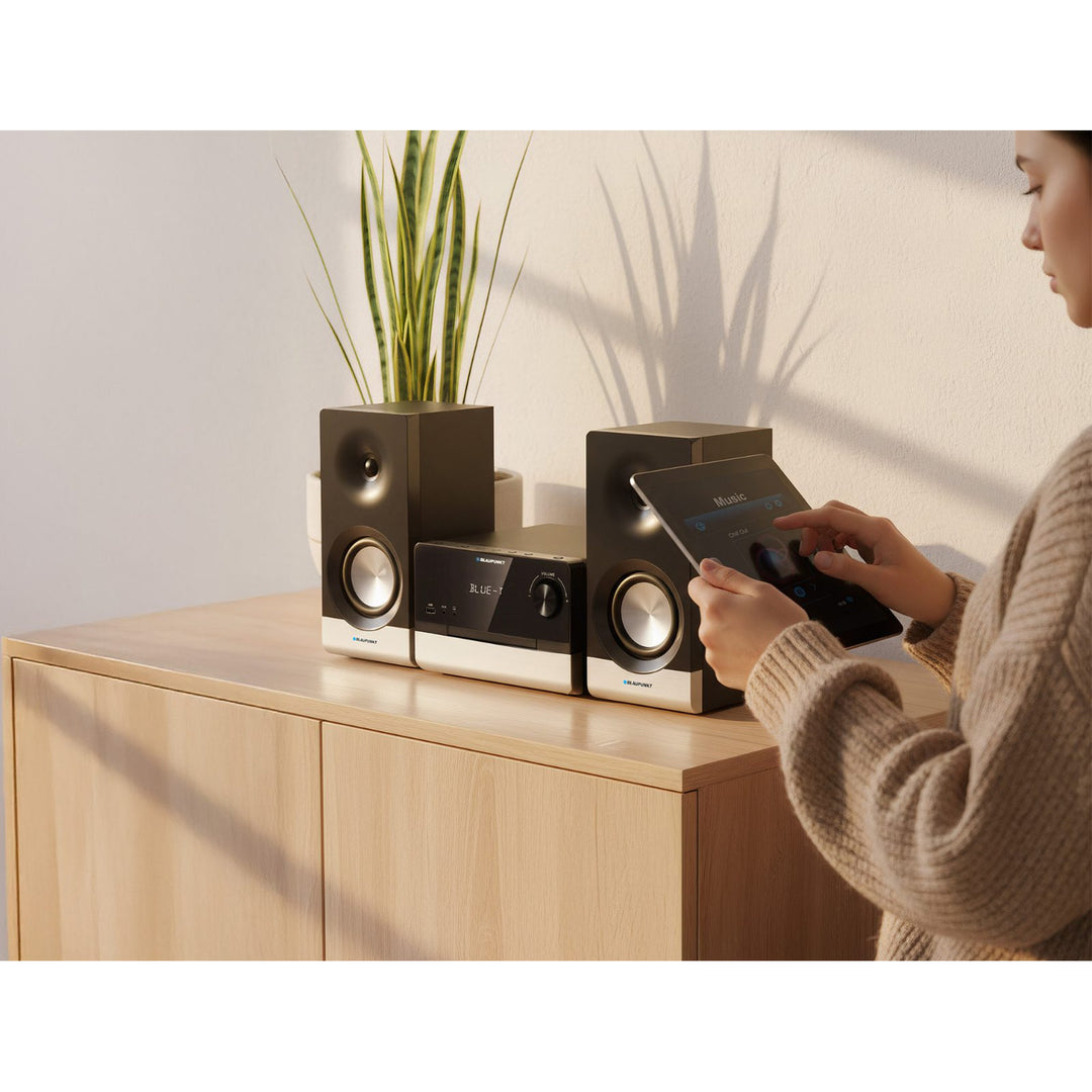 Blaupunkt Mikrofon, CD, USB, FM rádio, Bluetooth, dálkové ovládání, hodiny s funkcí budíku, MS40.2BT