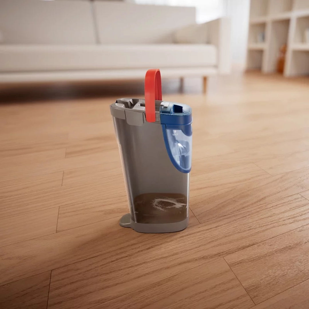 Plochý mop Vileda H2prO, 100% oddělení čisté a špinavé vody, dvě nádržky, podložka z mikrovlákna, 360° špička, 175774