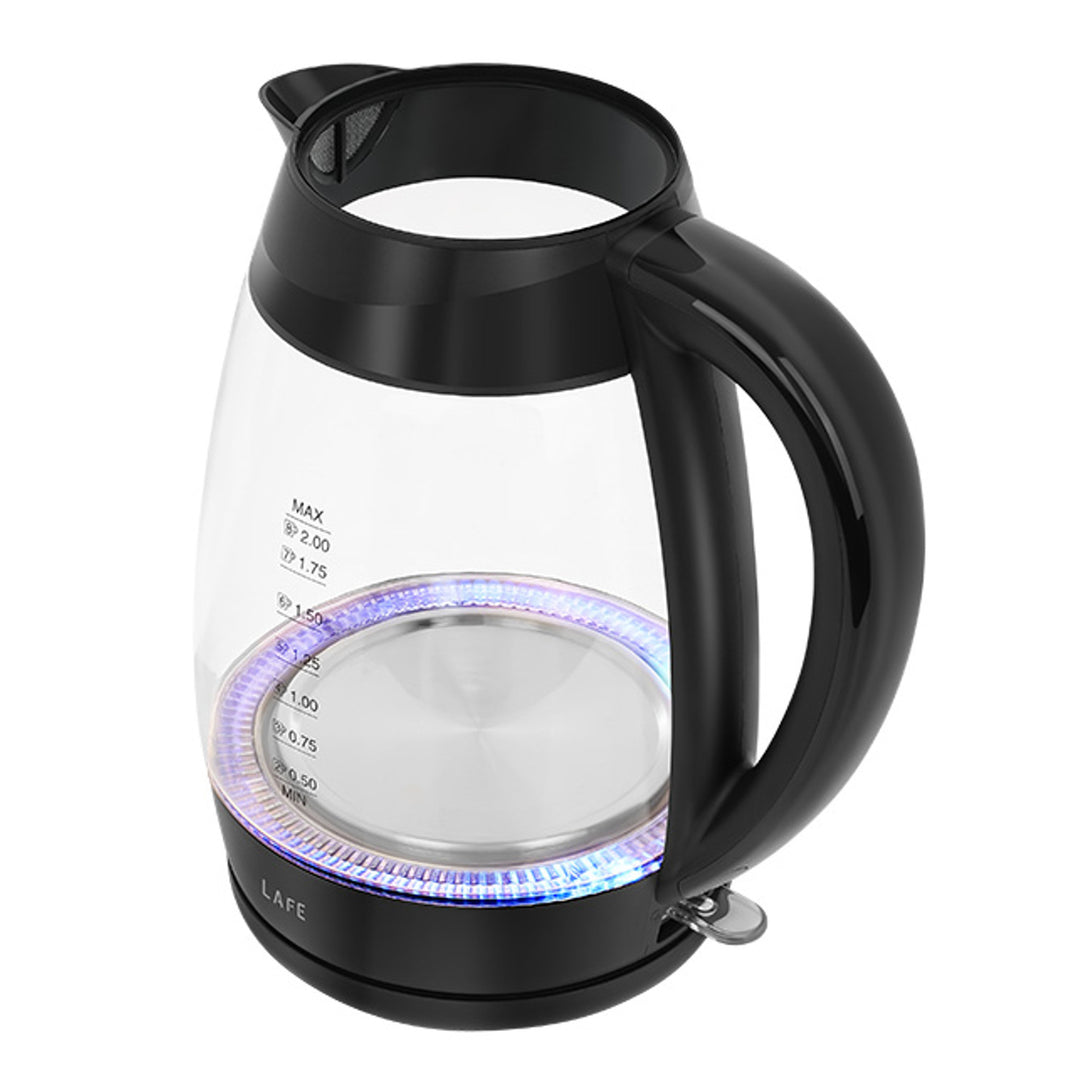 Rychlovarná konvice Lafe, příkon 2200 W, objem 2 l, sklo, Essential XL