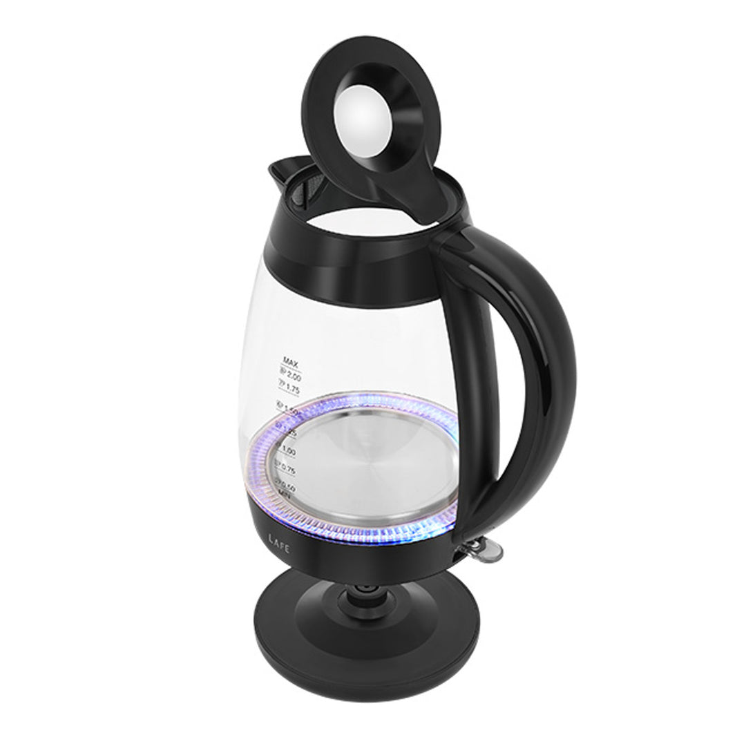Rychlovarná konvice Lafe, příkon 2200 W, objem 2 l, sklo, Essential XL