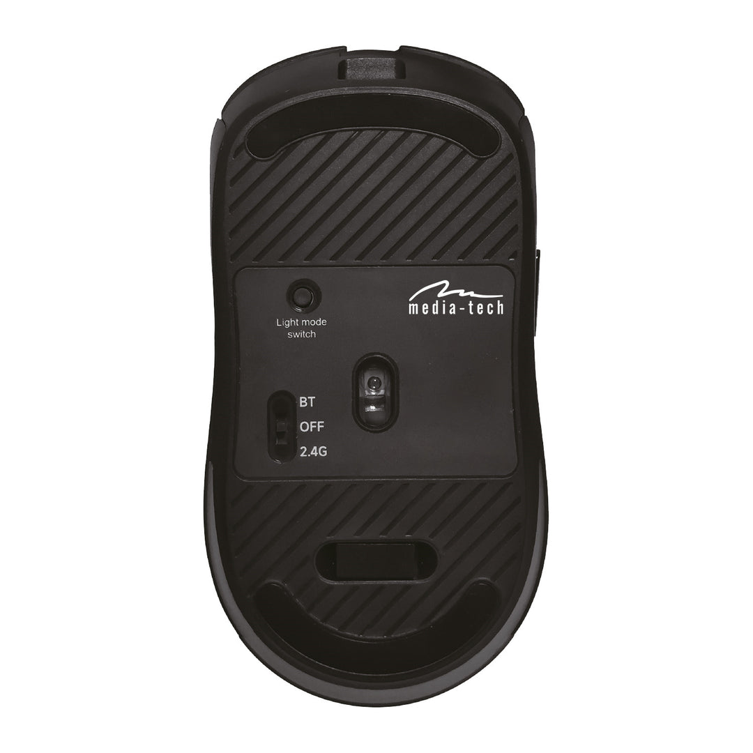 Bezdrátová tichá a dobíjecí myš 2 v 1 (BT/RF) MT1124, Media-Tech