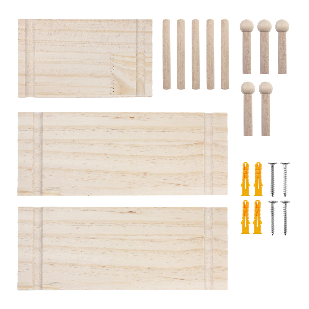 Dřevěný organizér na tabuli Maclean, barva světlého dřeva, 40x60cm, max. 20kg, MC-130 WD, 2 kusy