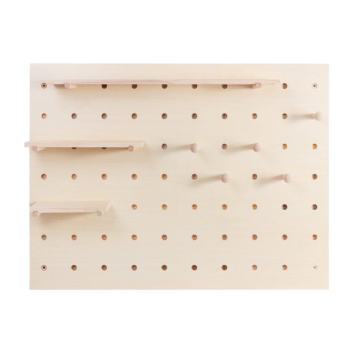 Dřevěný organizér na tabuli Maclean, barva světlého dřeva, 60x80 cm, max. 20 kg, MC-131 WD, 2 kusy