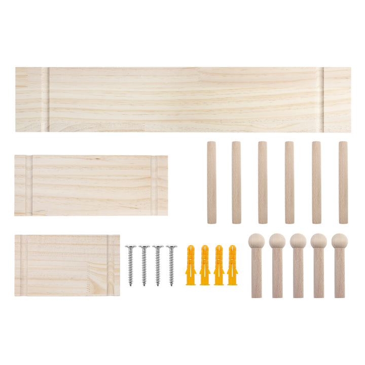 Dřevěný organizér na tabuli Maclean, barva světlého dřeva, 60x80 cm, max. 20 kg, MC-131 WD, 2 kusy