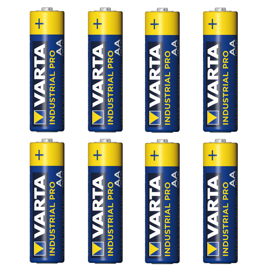 8x alkalická baterie R-06 LR6 AA 1,5 V Varta Industrial 4006