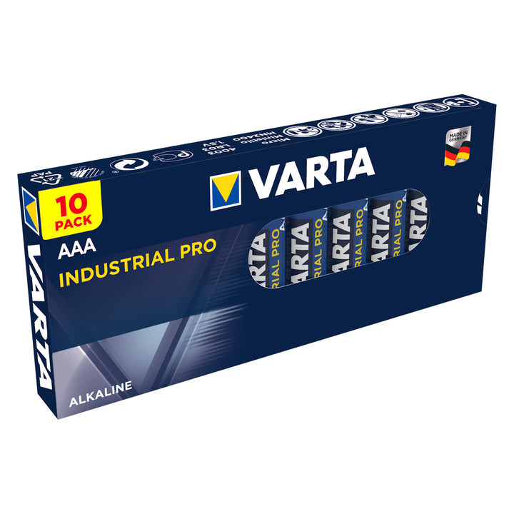 30x alkalická baterie R-03 LR03 AAA Varta Industrial 4003