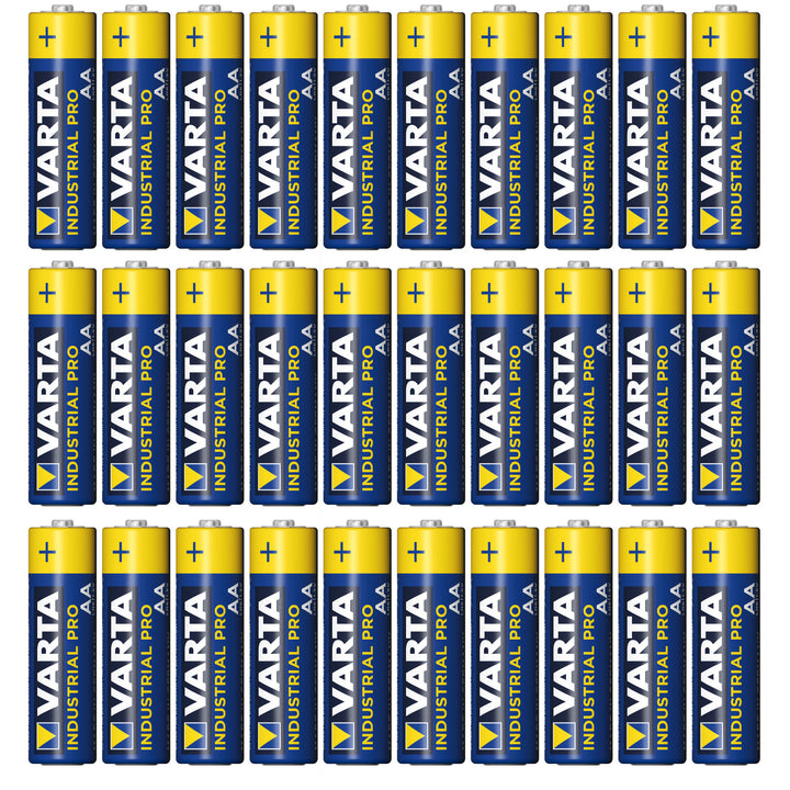 30x alkalická baterie R-06 LR6 AA 1,5 V Varta Industrial 4006