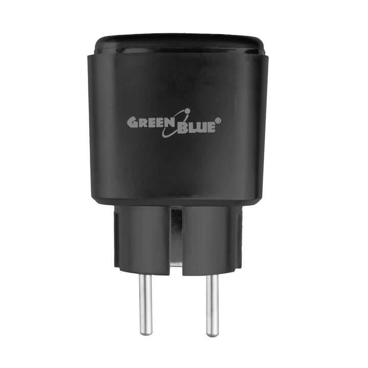 Dálkově ovládaná WiFi zásuvka GreenBlue, Android/iOS/Alexa/Google Home, časovač, měřič spotřeby, max. 16 A/3840 W, GB735 B