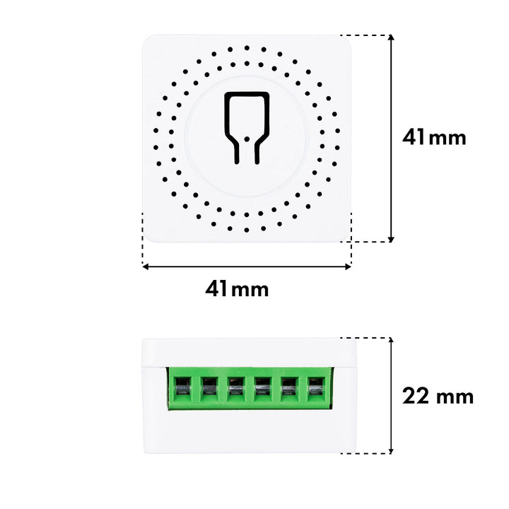 Zapuštěný WiFi relé GreenBlue, Android/iOS/Alexa/Google Home, 100–240 V střídavého proudu, 50/60 Hz, max. 16 A, pro LED 150 W, GB739