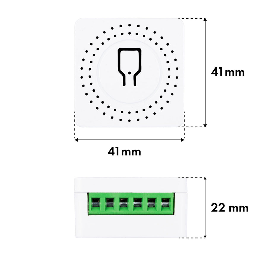 Zapuštěný WiFi relé GreenBlue, Android/iOS/Alexa/Google Home, 100–240 V střídavého proudu, 50/60 Hz, max. 16 A, pro LED 150 W, GB739