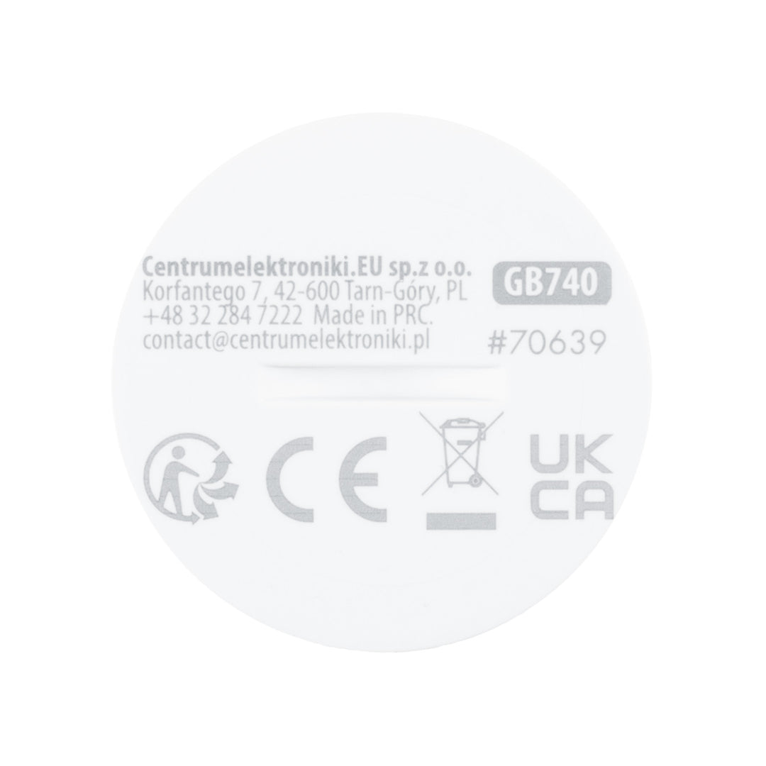 Bezdrátový pohybový senzor Zigbee Tuya GreenBlue, Android/iOS, CR2450 DC 3,0 V, úhel detekce 120° / do 8 m, GB740