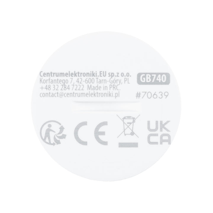 Bezdrátový pohybový senzor Zigbee Tuya GreenBlue, Android/iOS, CR2450 DC 3,0 V, úhel detekce 120° / do 8 m, GB740