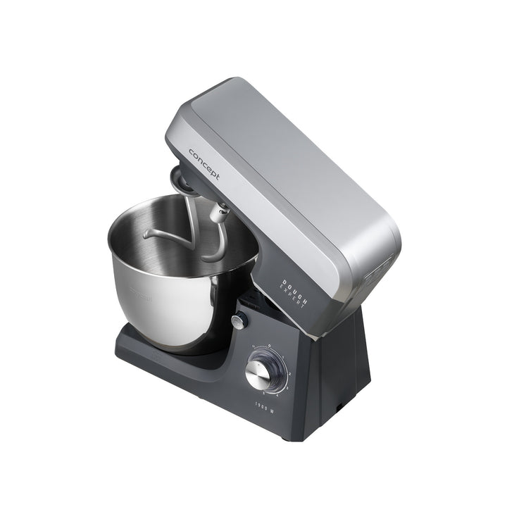 Kuchyňský robot Concept Dough Expert s planetárním mícháním, výkon 1900 W, dvojitý hnětací hák, funkce vyhřívání mísy, 6 různých rychlostí, RM6010