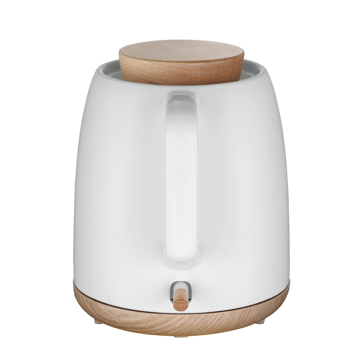 Keramická elektrická konvice Concept, objem 1 l, 1200 W, bílá barva, konektor Strix, filtr proti usazování vodního kamene, otočná základna, RK0085