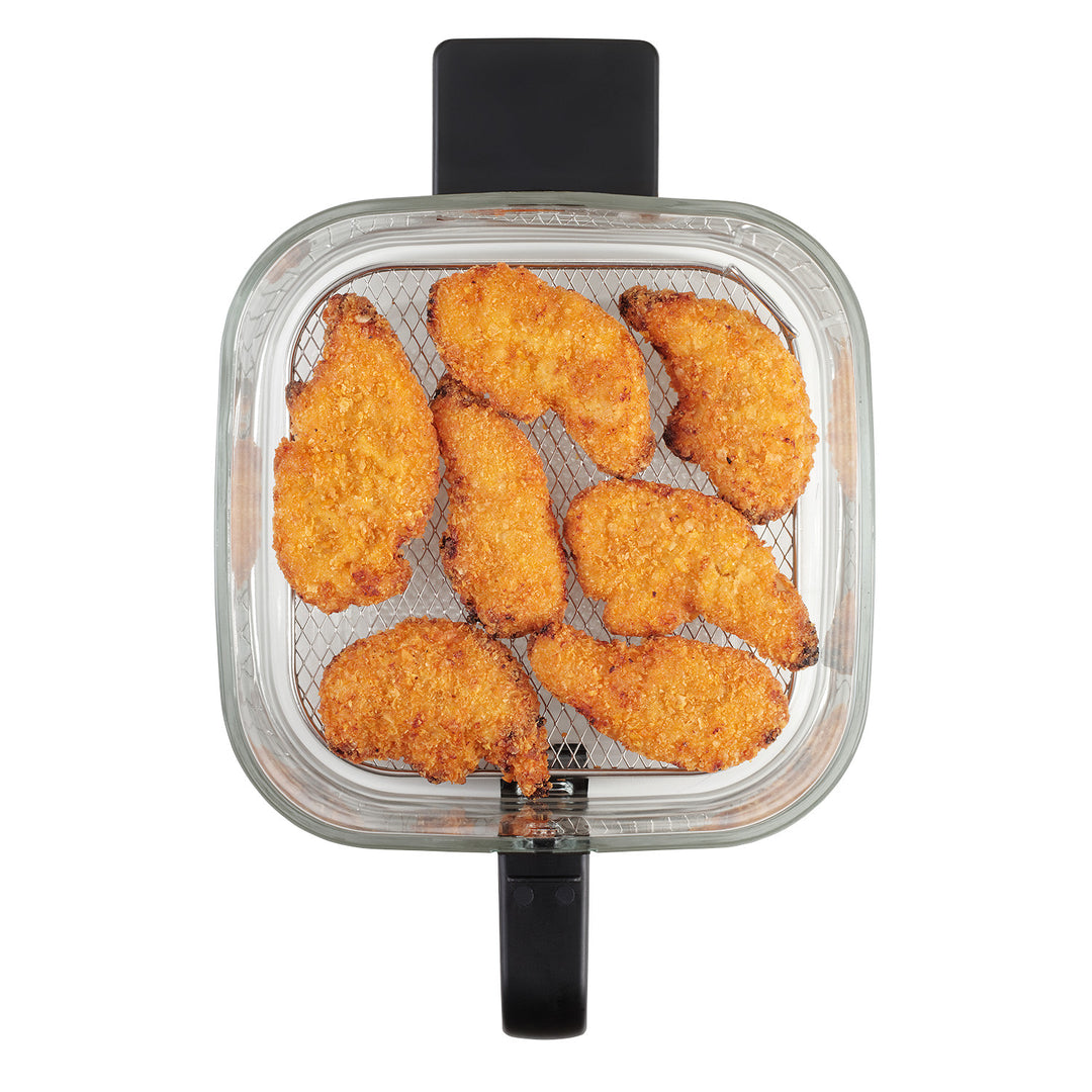 Bezolejová fritéza Concept Glass&Fast, objem 5,5 l, 7 programů, dotykový LED displej, zdravý režim smažení, skleněná nádoba, FR5500