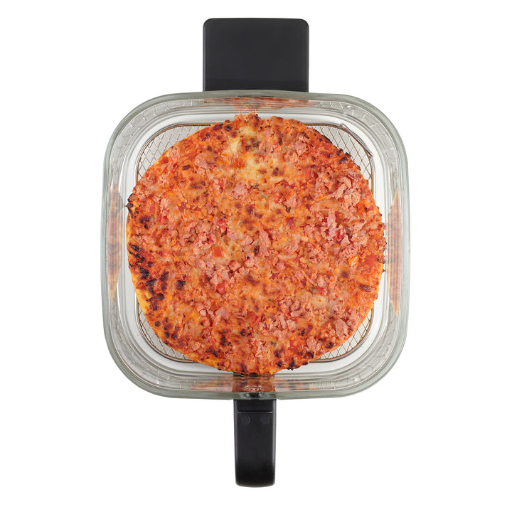 Bezolejová fritéza Concept Glass&Fast, objem 5,5 l, 7 programů, dotykový LED displej, zdravý režim smažení, skleněná nádoba, FR5500