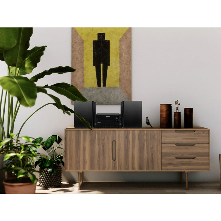 Mikrotower Blaupunkt, výkon 45 W, FM rádio, AUX konektor a USB konektor, Bluetooth, MS14BT