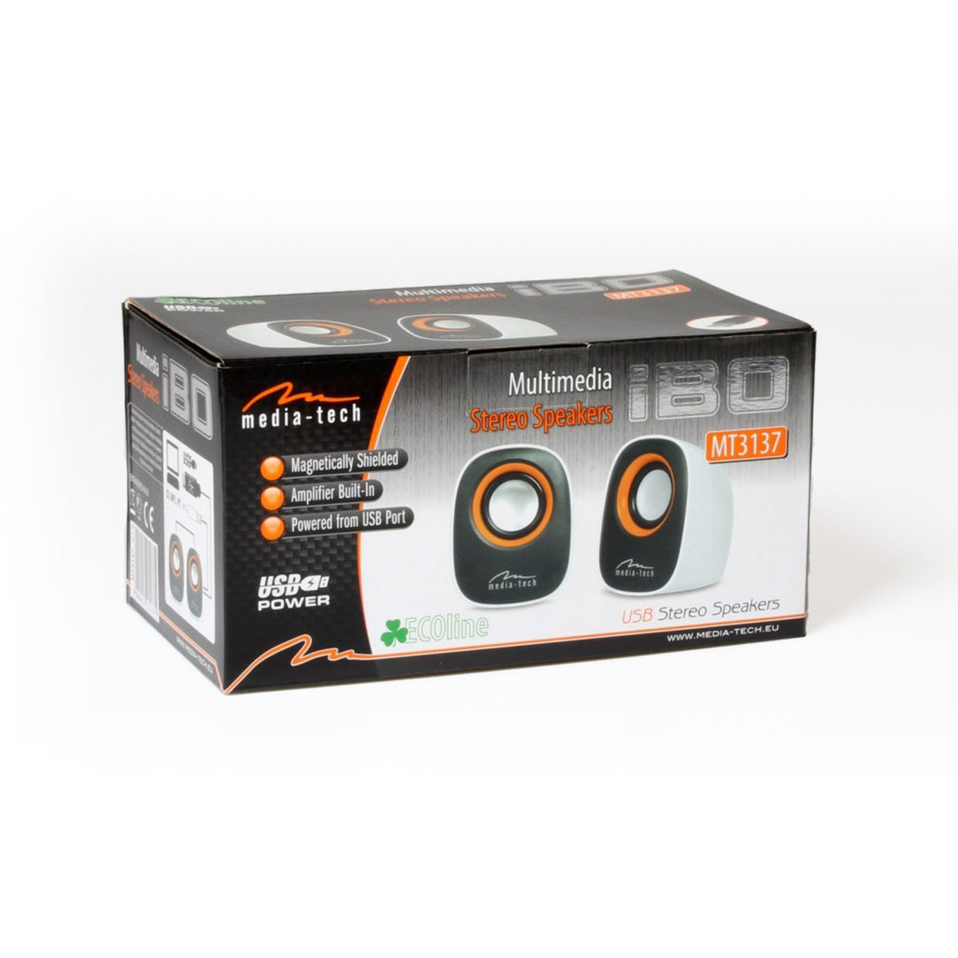 Počítačové reproduktory 2.0 napájené přes USB, Media-Tech, MT3137