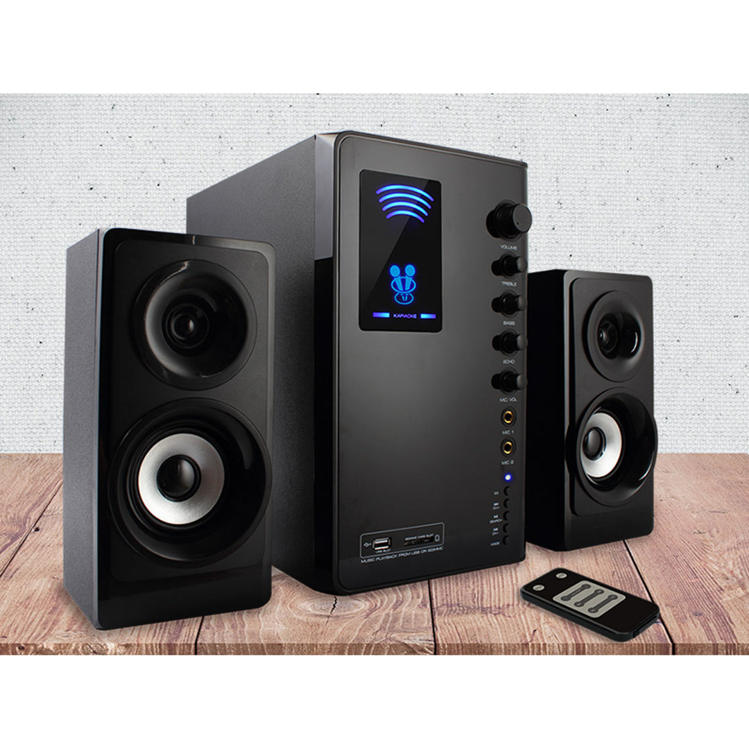 Sada reproduktorů 2.1 Tracer, Bluetooth 5.1, výkon sady 35 W, FM rádio, dálkové ovládání, Tumba BT