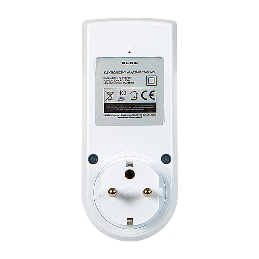 Programátor časoměr digitální Blow, LCD displej, přesnost +/- 1 minuta za měsíc, 16 různých kombinací činnosti, 72-016#