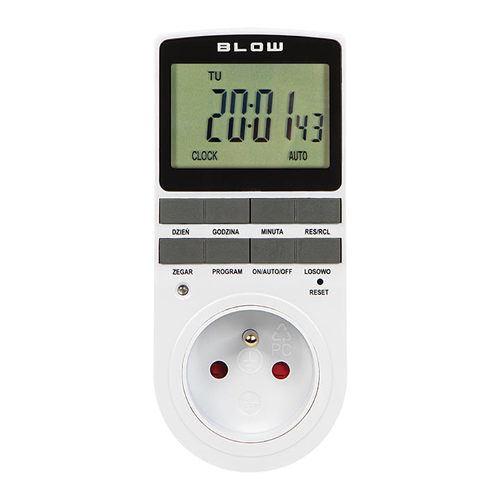 Programátor časoměr digitální Blow, LCD displej, přesnost +/- 1 minuta za měsíc, 16 různých kombinací činnosti, 72-016#