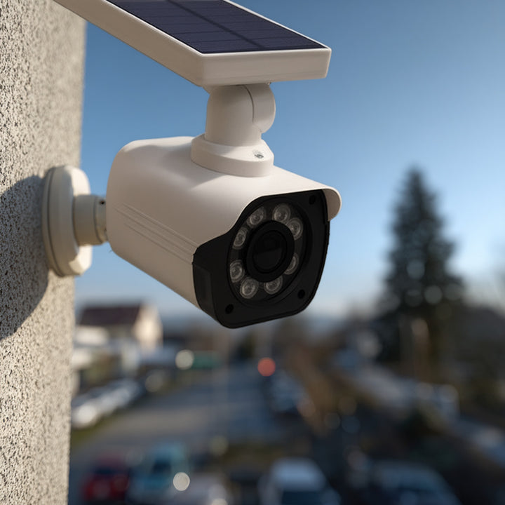 Solární falešná kamera, blikající dioda, pohybový senzor, LED osvětlení, samolepka zdarma, SOL1800S, 2 kusy