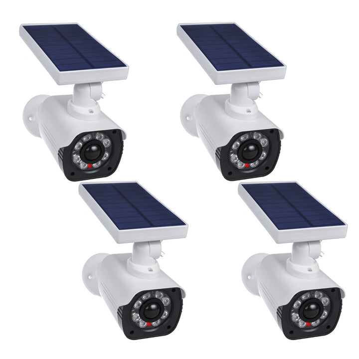 Solární atrapa kamery, blikající dioda, pohybový senzor, LED osvětlení, samolepka zdarma, SOL1800S, 4 kusy