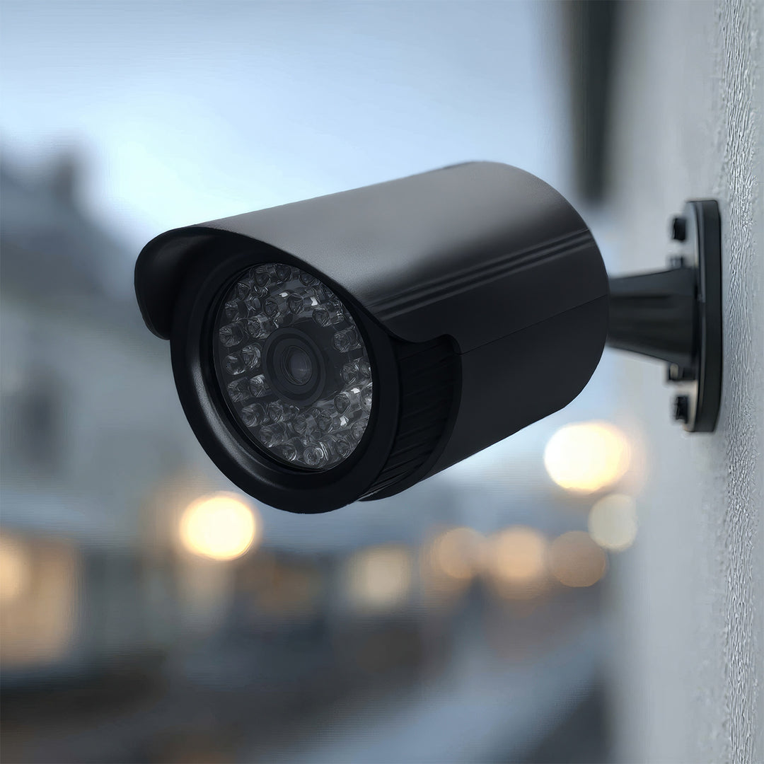 Sada dvou atrap tubusových kamer, IR LED diody, černé, napájení 2xAA (v balení), ABS, IR1800 BT