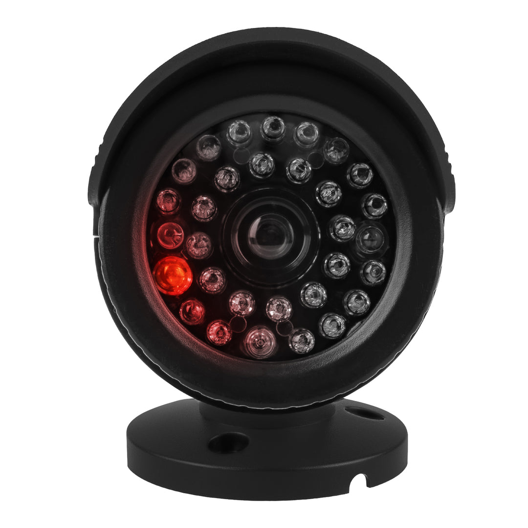 Atrapa kamery tubowej, diody IR LED, czarna, zasilanie 2xAA (w zestawie), ABS, IR1800 B