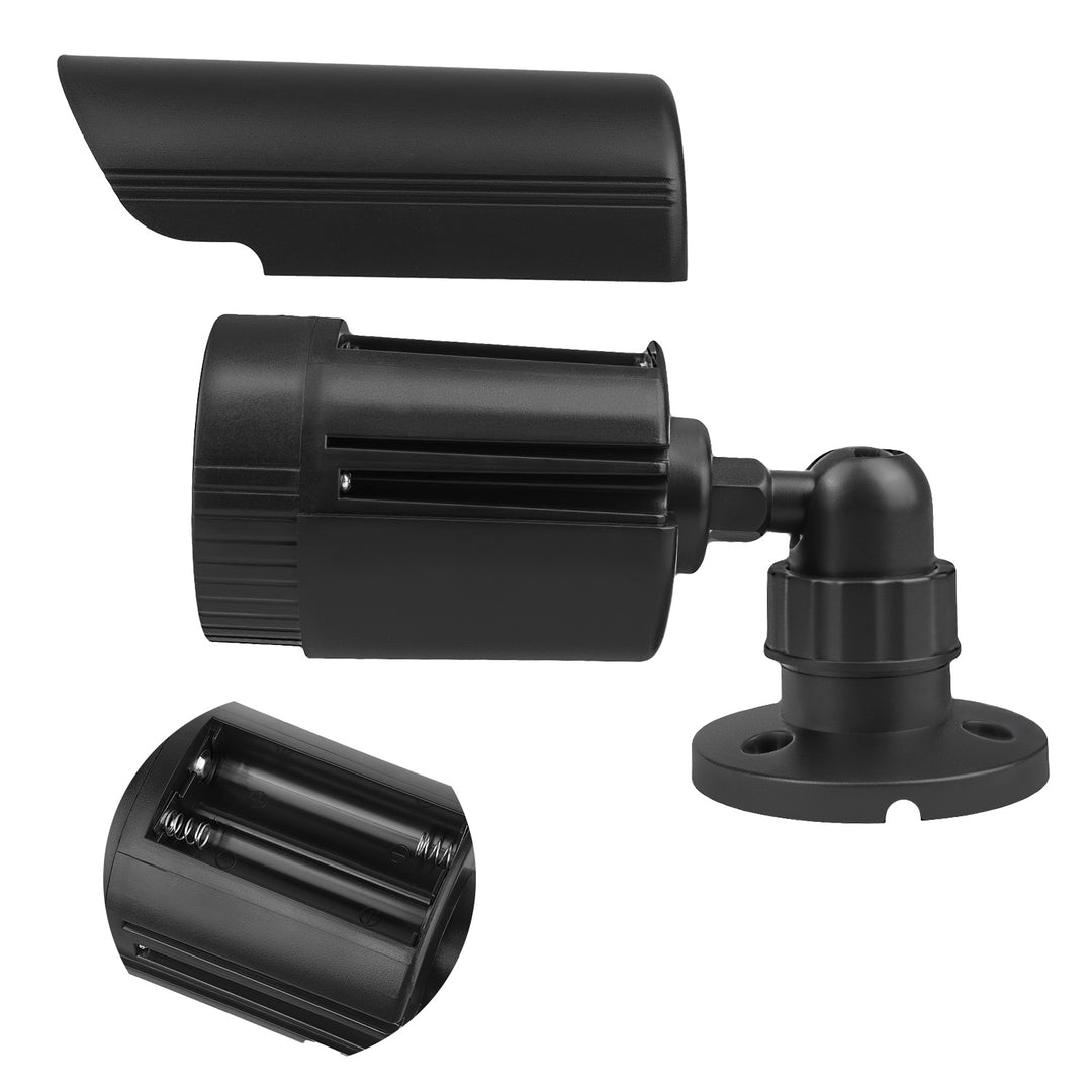 Atrapa kamery tubowej, diody IR LED, czarna, zasilanie 2xAA (w zestawie), ABS, IR1800 B