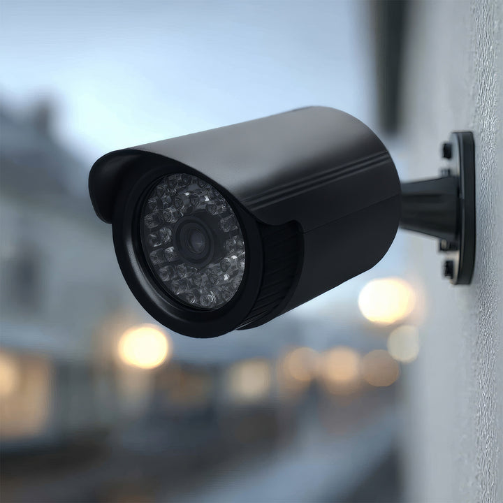 Atrapa kamery tubowej, diody IR LED, czarna, zasilanie 2xAA (w zestawie), ABS, IR1800 B