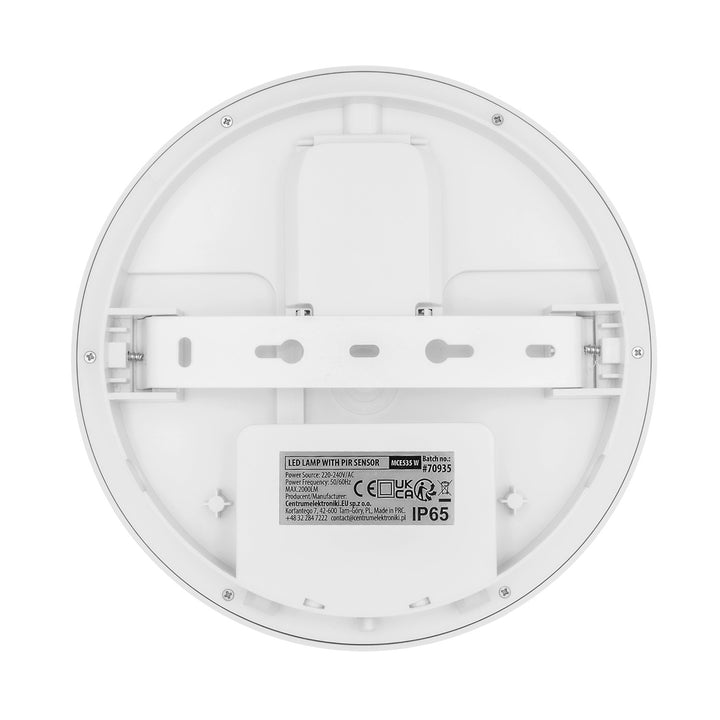 LED lampa s pohybovým senzorem Maclean, senzor PIR, bílá, 10 W/15/18 W, IP65, možnost změny barevné teploty 3000/4000/6000 K, MCE535 W