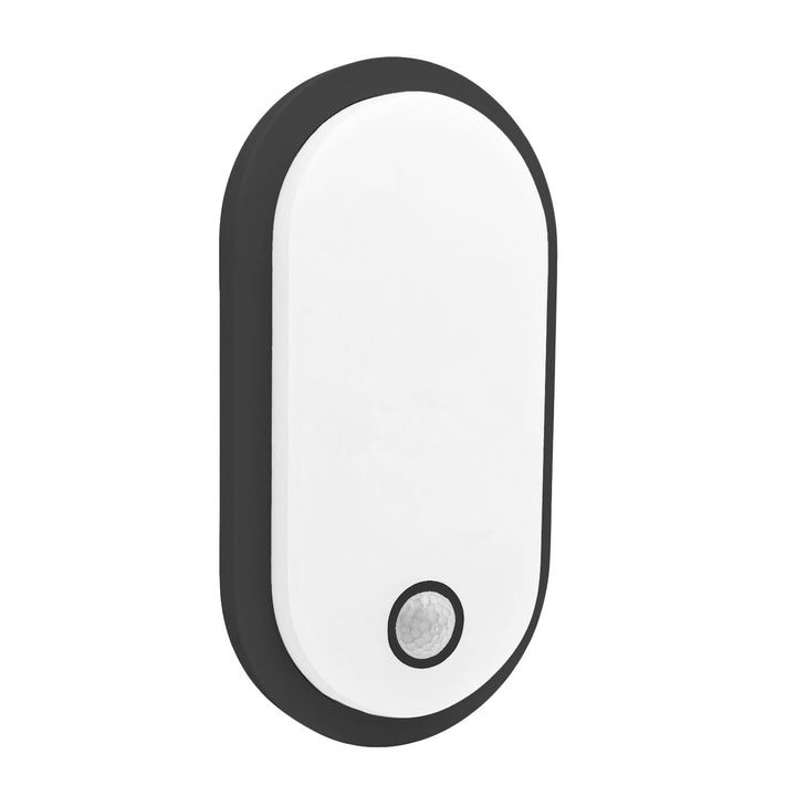 LED svítidlo s pohybovým senzorem Maclean, senzor PIR, černé, 10 W/15 W/18 W, IP65, možnost volby barevné teploty 3000/4000/6000 K, MCE534 B
