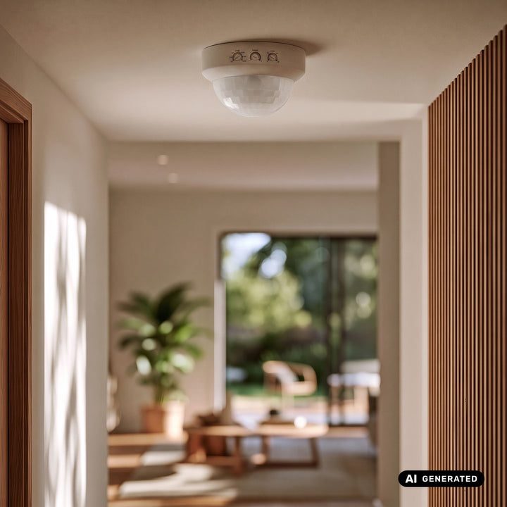 PIR snímač přítomnosti Maclean, pro montáž na povrch, dosah 10 × 40 m, 1000 W/2000 W, 220–240 V AC, 50/60 Hz, MCE823