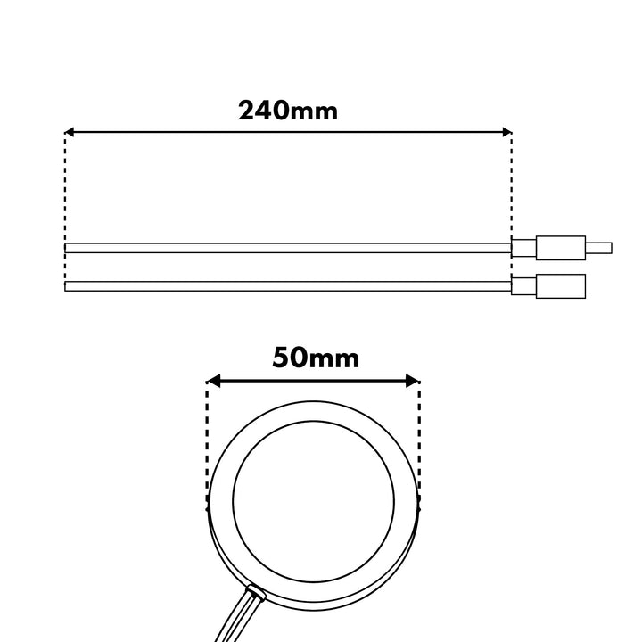 Dotykový spínač pro zapuštěnou montáž Maclean, <40 mm, 12–24 V DC, max. zatížení 48/96 W, MCE825