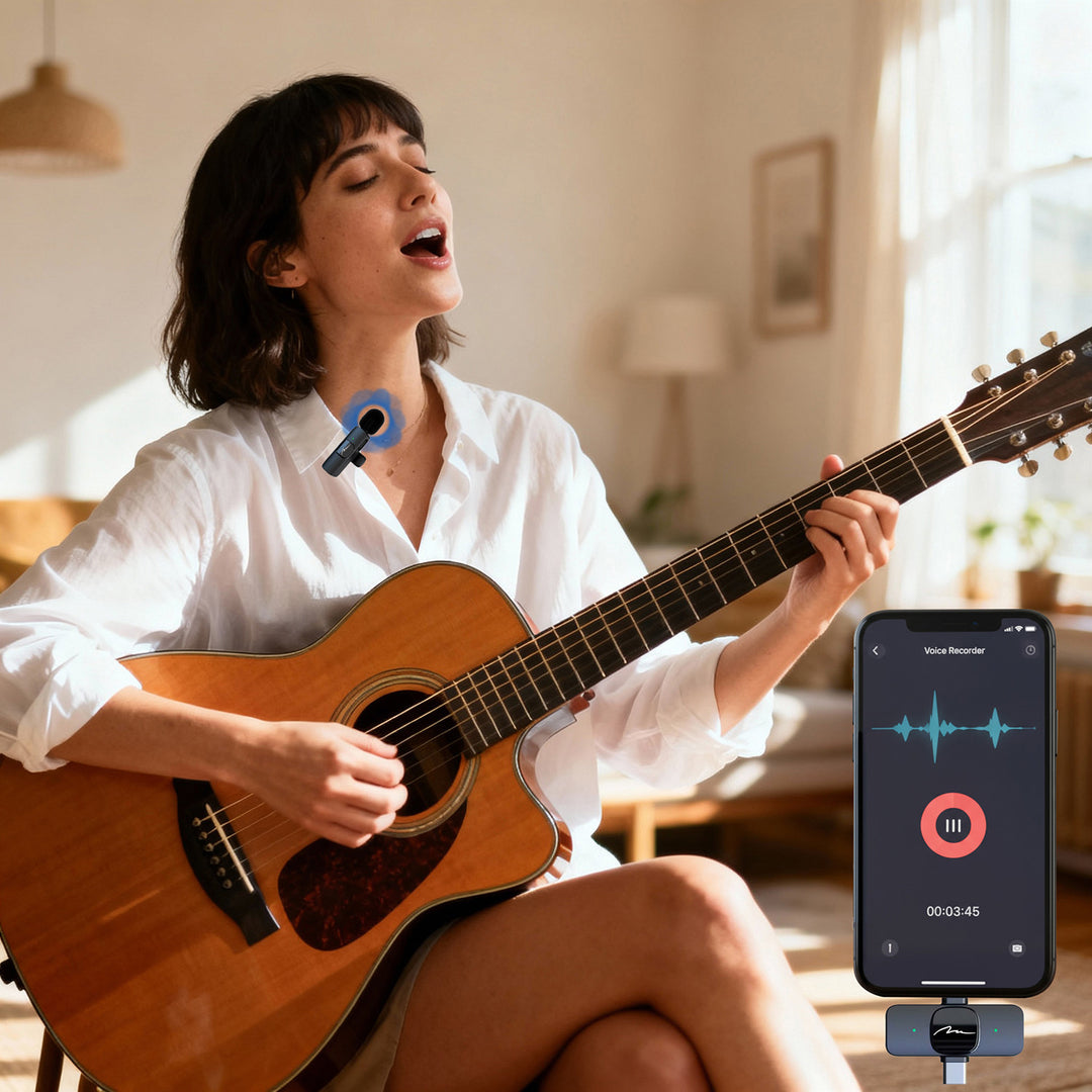 MICRO-MIC DUO – 2x bezdrátový klopový mikrofon (sada), s klipem, iOS a Android (OTG), mini, supercitlivý. USB-C a LIGHTNING, Mediatech