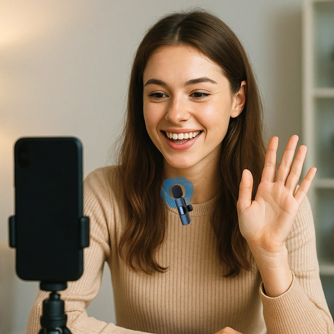 MICRO-MIC DUO – 2x bezdrátový klopový mikrofon (sada), s klipem, iOS a Android (OTG), mini, supercitlivý. USB-C a LIGHTNING, Mediatech