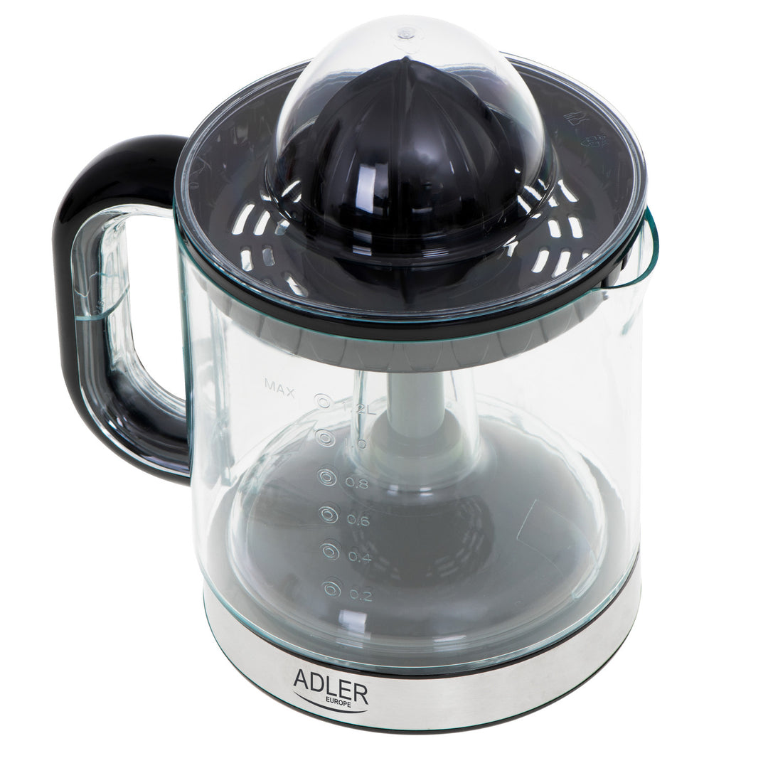 Odšťavňovač citrusů Adler, objem 1,2 l, maximální výkon 60 W, černý, AD 4012