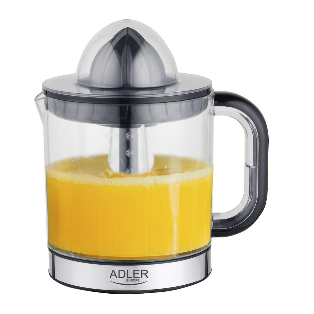 Odšťavňovač citrusů Adler, objem 1,2 l, maximální výkon 60 W, černý, AD 4012
