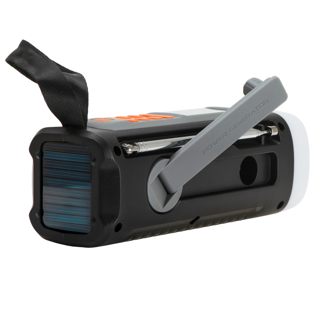 Nouzové rádio Adler, se solárním panelem, klikou a powerbankou, Bluetooth 5.0, LED svítilna 4 W, 4500 mAh, AD 1920