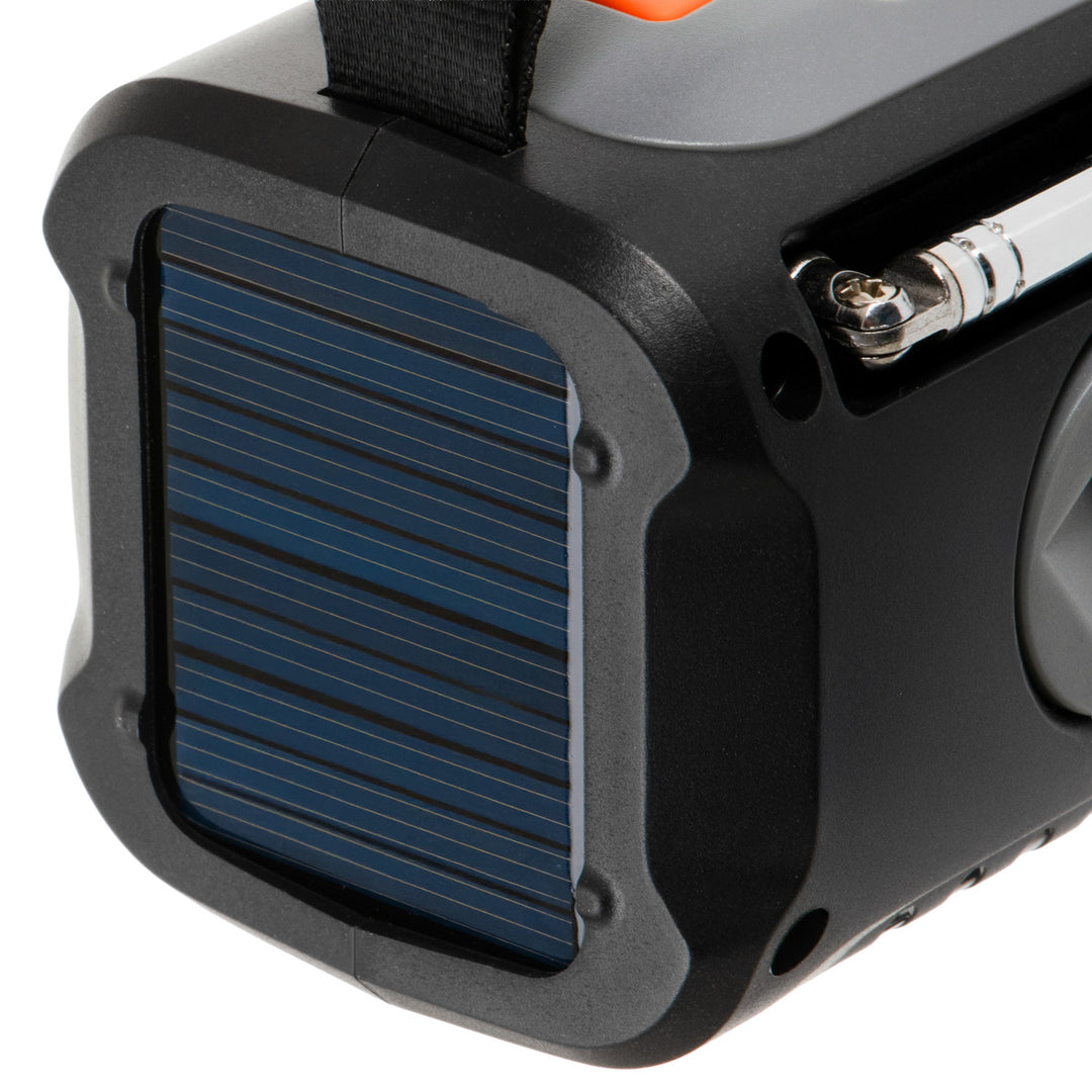 Nouzové rádio Adler, se solárním panelem, klikou a powerbankou, Bluetooth 5.0, LED svítilna 4 W, 4500 mAh, AD 1920