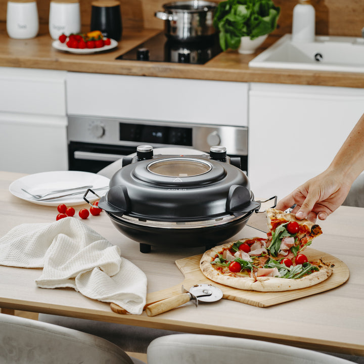 Pizza pec Adler, regulace teploty do 400 °C, keramický kámen, dva ohřívače, AD 6314