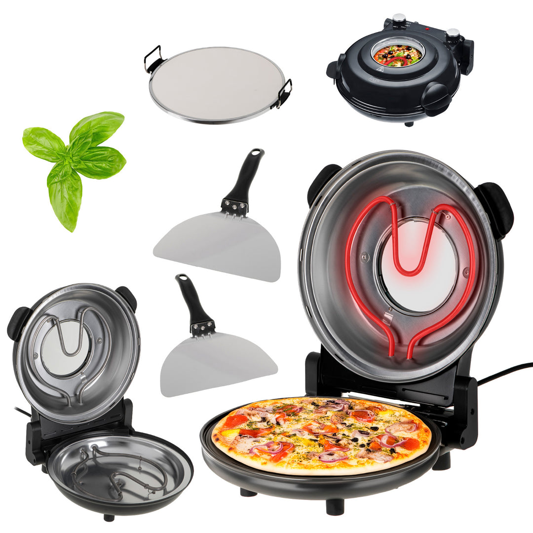 Pizza pec Adler, regulace teploty do 400 °C, keramický kámen, dva ohřívače, AD 6314