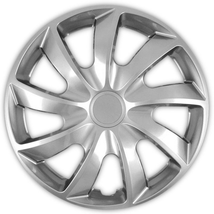 Univerzální kryty kol 13'' NRM Quad stříbrné 4 kusy