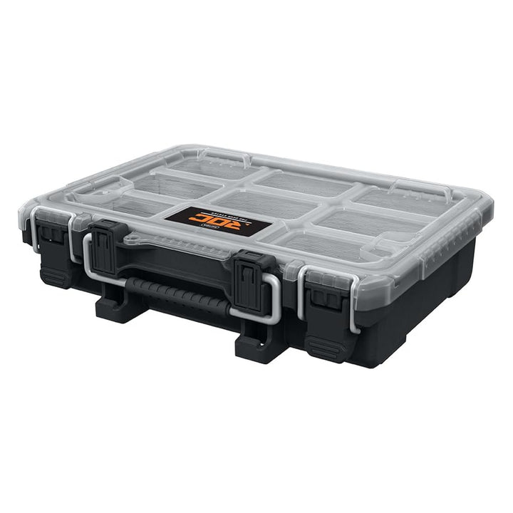 Organizér na nářadí Keter ROC Pro Gear 2.0, držák pro montáž na zeď, průhledný a odolný kryt, těsnění chránící před prachem a vodou, kovové západky, 256983