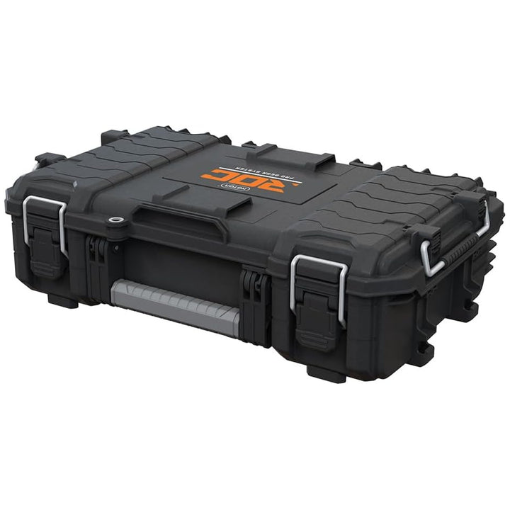 Kufr na nářadí Keter ROC Pro Gear 2.0, nosnost 36 kg, místo pro visací zámek, těsnění chránící před prachem a vodou, organizér s víkem v balení, možnost zavěšení na zeď, 256979